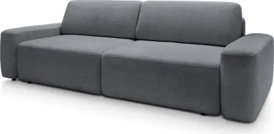 Imagen del producto de FURNLUX Sofá Bouli, gris y . 257 cm. Color principal: gris. Dimensiones: 257 x 82 x 105 cm