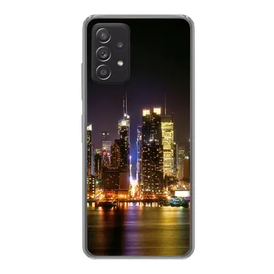 Produktbild von MuchoWow® Handyhülle Schutzhülle Hülle für Samsung galaxy a73 New York - Skyline - Farben Silikon Softcase Handy Hülle - Handyhülle