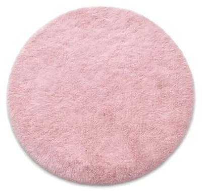 Produktbild von Plüschteppich rund 80cm flauschig Shaggy Wohnzimmer Kinderzimmer