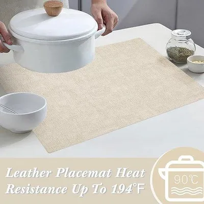 Immagine prodotto di Tappetini antiscivolo, resistenti al calore, 43x31 cm, per tavolo da cucina, neri