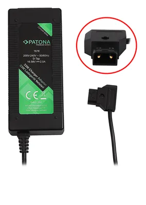 Produktbild von Patona V-Mount Premium nabíjačka pre batérie V-Mount, nabíjačka batérií 200-240 V /50-60 Hz s LED displejom a ochranou proti prehriatiu, nabíjanie cez D-Tap pripojenie, príslušenstvo pre fotografov