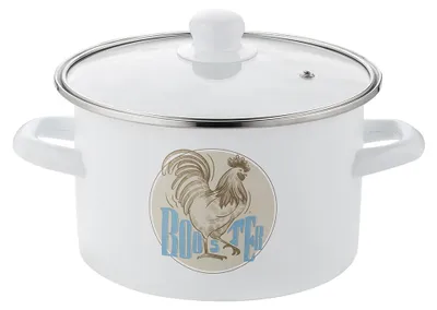 Produktbild von Emaillierter Topf, gerader Hahn, 22 cm, 5,3 l, Z/P