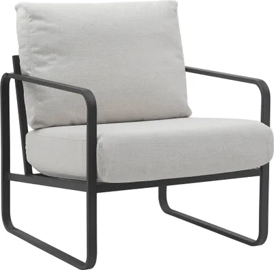 Produktbild von CLP Lounger Manea mit Metallgestell creme Stoff