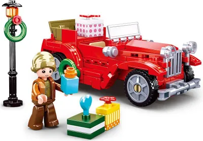 Produktbild von Sluban Stadt Frohes Neues Jahr Autobau Spiel 153 Stücke Rot  Rot One Size
