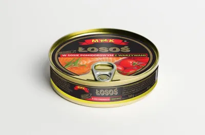 Zdjęcie produktu dla Łosoś w sosie pomidorowym z warzywami MK 0,16 kg