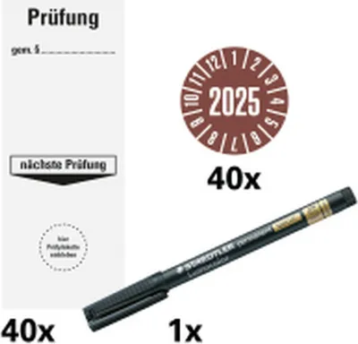 Produktbild von Dreifke® Vorteils-Set Grundetiketten 2025, Grundetikett, Jahresprüfplakette, ...