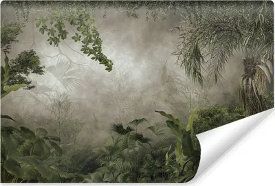 Produktbild von Muralo Vlies Fototapete für Wohnzimmer DSCHUNGEL tropische Pflanzen Beton Br. 405cm x Hö. 270cm