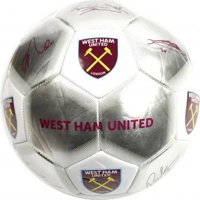 Produktbild von West Ham United FC - Futbalová lopta "Special Edition" s podpismi BS3089 (5) (strieborná/vínová červená)