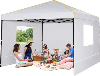 Produktbild von Pavillon Zelt, wasserdichte Überdachung, tragbares Pop-Up, Weiß