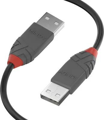 Produktbild von Lindy 36693, 2 m, USB A, USB A, USB 2.0, 0,48 Gbit/s, Schwarz, Grün, Rot