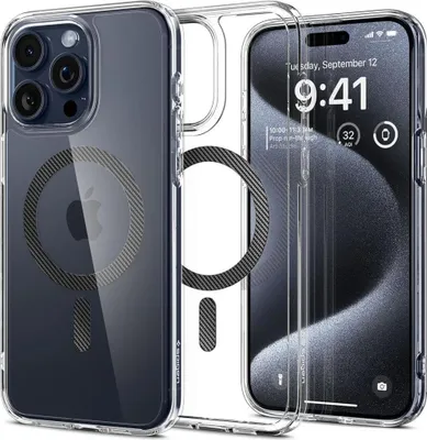 Obrázok produktu pre Spigen Ultra Hybrid MagFit, Ochranný obal, Apple, iPhone 15 Pro, 15,5 cm (6.1"), Priehľadná