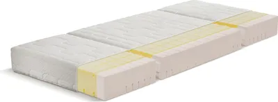 A cutaway view of a mattress showing its internal layers.