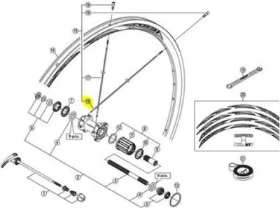 Image de Shimano Rs31 Rear Left Rayon noir 299 mm noir 299 mm