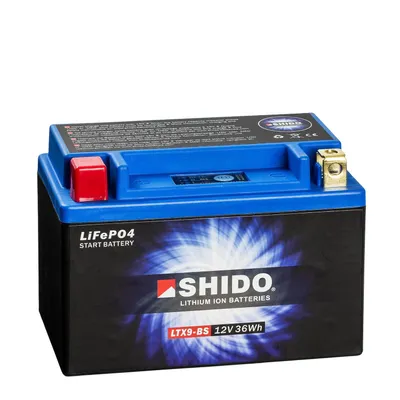 Image de SHIDO YTX9-BS Batterie moto lithium-ion Batterie lithium