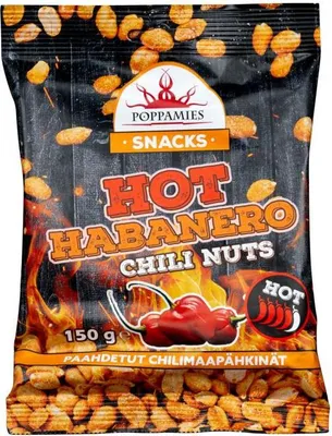 Produktbild von Poppamies Snacks Hot Habanero Chili Nuts 150g