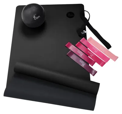 Image de Kit complet de yoga pour débutants, comprenant un tapis antidérapant