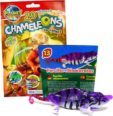 Produktbild von Blue Ocean Chamäleons Sammelfiguren 2024 - Planet Wow - Figur 13. Furcifer Rhinoceratus