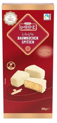 Produktbild von Lambertz Baumkuchenspitzen Weiße Schokolade 150g