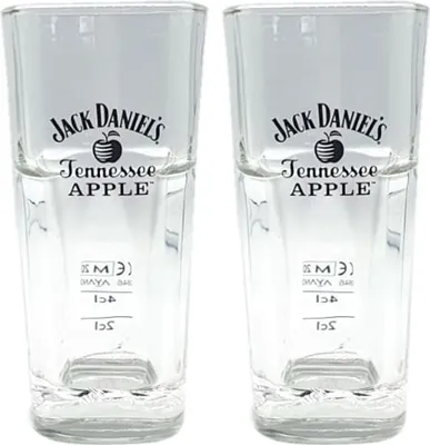 Produktbild von Jack Daniels Tennessee Apple 2x Longdrink Glas 2er Set Gläser 2cl / 4cl geeicht Eichung
