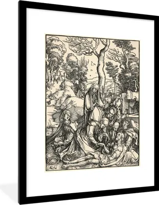 Produktbild von MuchoWow® MuchoWow® Gerahmtes Poster Die Wehklage - Gemälde von Albrecht Dürer 60x80 cm - Poster mit zchwarzem Bilderrahmen - Wohnzimmer - Dekorationen - Prämie