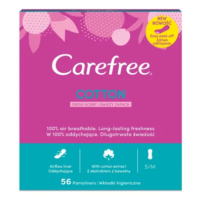 Immagine prodotto di Carefree 5284246005 Carefree Slipeinlagen Normal Cotone Feel mit Frischeduft, 56 St.