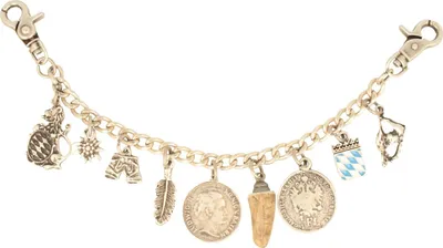 Trachten-Charivari mit bayerischen Motiven von Hut-Breiter in silber