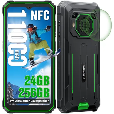 Produktbild von Blackview BV6200 Plus(2025) Outdoor Handy Ohne Vertrag, 11000mAh Akku Android 14 Outdoor smartphone, 24GB+256GB/2TB,98DB Lautsprecher, 6.56" 90Hz,IP69