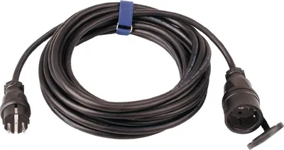 Produktbild von Schutzkontaktverlängerung 16 A 250 V 15m H07RN-F 3x1,5 mm² schwarz IP44 NW644.115