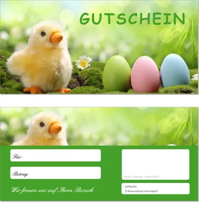 Produktbild von 50 Stück Geschenkgutscheine (Ostern-651) - Gutscheinkarten Gutscheine für Bereiche Wellness, Erholung, Entspannung Kochen Essen Feier Wein Jubiläum Geburtstag Gastronomie Urlaub Reisen