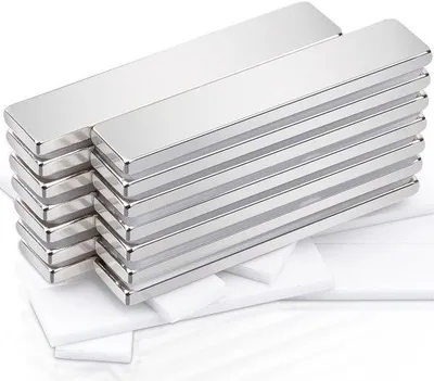 Immagine prodotto di Potenti magneti rettangolari al neodimio, 14 pezzi, 50 x 10 x 3 mm, autoadesivi, per cassetti da cucina