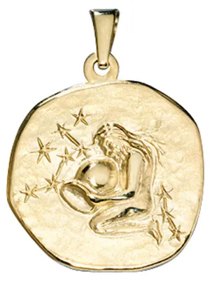 Produktbild von Sternzeichen Wassermann Anhänger aus 333 Gold Gelbgold Halsschmuck Uni