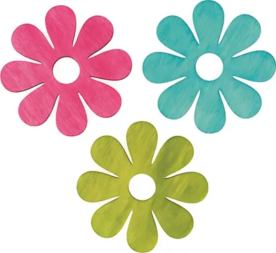 Produktbild von Glorex Blumen Holz bunt gemischt 24 Stück