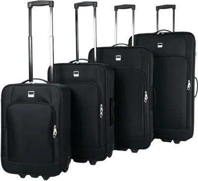 Produktbild von SIGN Reisekoffer 4er Set M/ L/ XL/ XXL Stoffkoffer Schwarz 4er Set