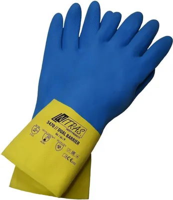 Produktbild von Nitras DUAL BARRIER Chemikalienhandschuhe  Latexhandschuhe  144 Paar Gr. 7 - 11