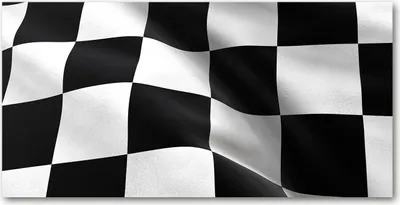 Produktbild von Tulup® Leinwandbild -100x50 cm - Wandkunst - Drucke auf Leinwand - Leinwanddruck  - Sonstige - Schwarzweiß - Karierte Flagge