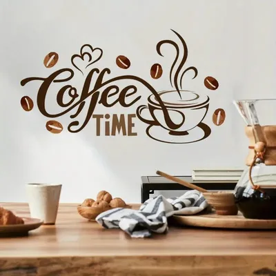 Produktbild von GKA Wandtattoo Tasse Coffee Time Kaffeetasse Wandsticker Wandaufkleber Esszimmer Küche