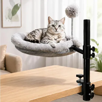 Immagine prodotto di Solidchoice - Lettino girevole per gatti, ideale per scrivanie, con comfort regolabile per interni