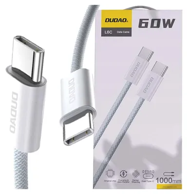Immagine prodotto di Cavo Dudao L6C Usb-C - Usb-C Pd 30W 2M - Jasnoniebieski