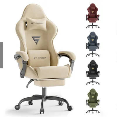 Produktbild von Verdego Gaming-Stuhl, Bürostuhl Ergonomisch, Chefsessel Racing Stuhl Computerstuhl, Höhenverstellbarer Schreibtischstuhl, Beige