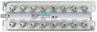 Productafbeelding van AXING 16-voudige splitser BAB 16-02, 5-1006MHz, zonder doorvoer, vermindert brom