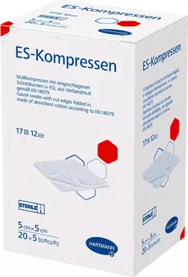 Image de Compresses Es stériles 5x5 cm, paquet de 12, 10X10 pcs
