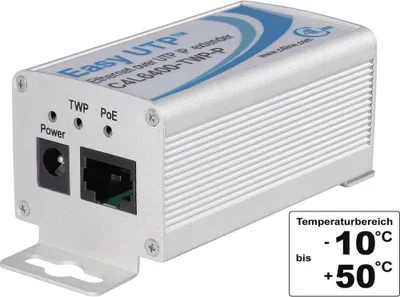 Produktbild von Renkforce RF-1601832 Netzwerkverlängerung 2-Draht Reichweite (max.): 500 m 1 St. 100 MBit/s mit PoE-Funktion