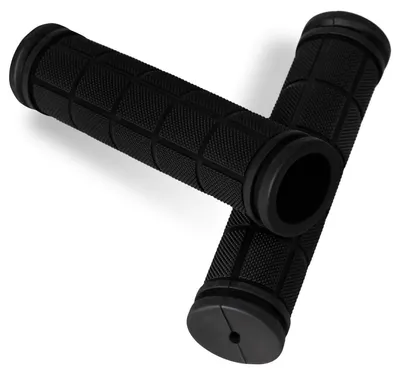 Image de Poignées de vélo, 1 paire, ergonomiques, antidérapantes, en caoutchouc, 22 mm, noires