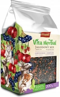 Productafbeelding van Vita Herbal Bessenmix voor knaagdieren en konijnen, Vitapol, 200g
