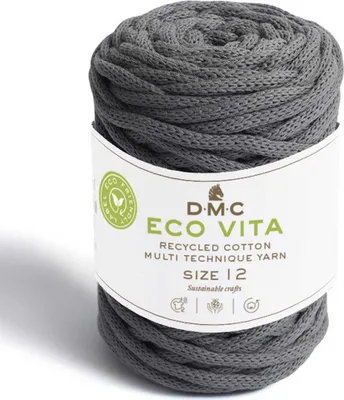 Immagine prodotto di DMC Eco Vita-12 – filo di cotone riciclato (4 mm) composto da 80% cotone e 20% poliestere (colore 12)