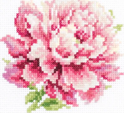 Produktbild von Magic Needle Zweigart Edition Kreuzstich Set "Rfingstrose", Zählmuster, 11x11cm