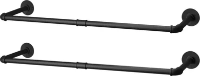 Produktbild von Kleiderständer, Wandmontage, robuste Metallkonstruktion, schwarz