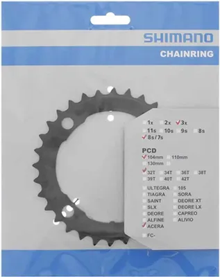 Immagine prodotto di Ingranaggio SHIMANO FC-M361 | 32 denti nero