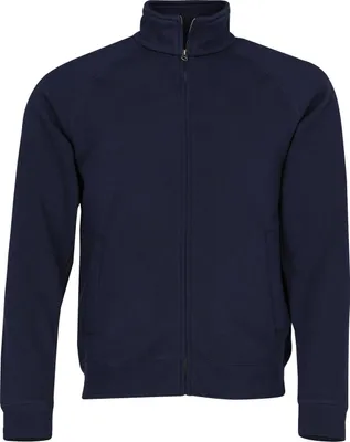 Produktbild von PREMIUM SWEAT JACKET | Sweatjacke für Herren & Damen – Uni Kapuzenlose Jacke mit Stehkragen, Verdecktetem Metall-Reißverschluss & Vordertaschen