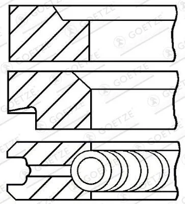 Produktbild von GOETZE ENGINE 08-322700-00 Kolbenringsatz Kolbenringe